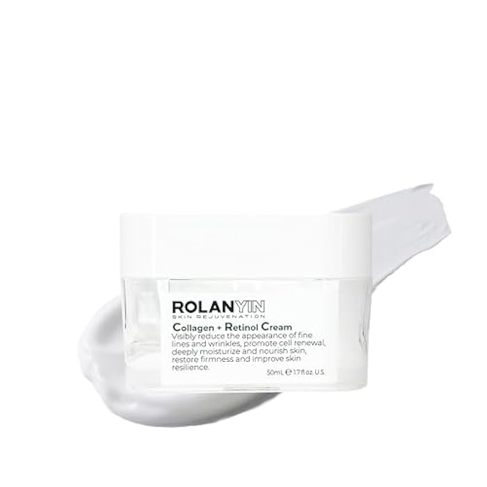 ROLANYIN Collagen + Retinol Cream for Deep Hydration and Anti Aging Firming Wrinkle Reduction Nourishing and Plumping Formula Skin Care - Image 1
