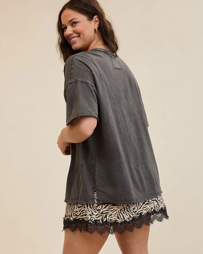 Aerie  Aerie Oversized Crew Boyfriend T-Shirt for Women | Best Price UAE