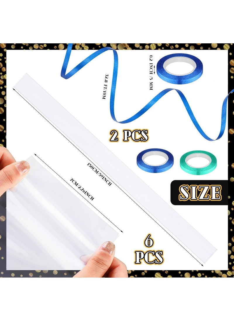 Teling Teling 12 Pcs Graduation Candy Lei Tubing Making Kit Include Lei Bags 59 x 48 Poly Tubing Gift Ribbon Present for Graduation Party Favor Wrapping DIY Hawaii Tropical Summer  - Image 3