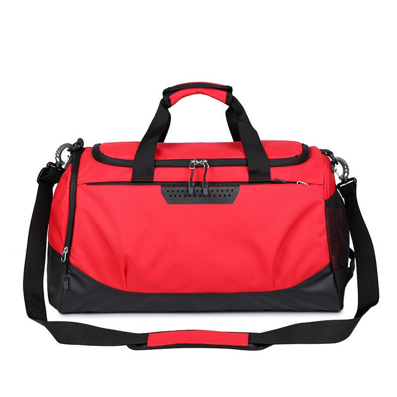 Large Capacity Crossbody Travel Bag with Shoe Compartment Red