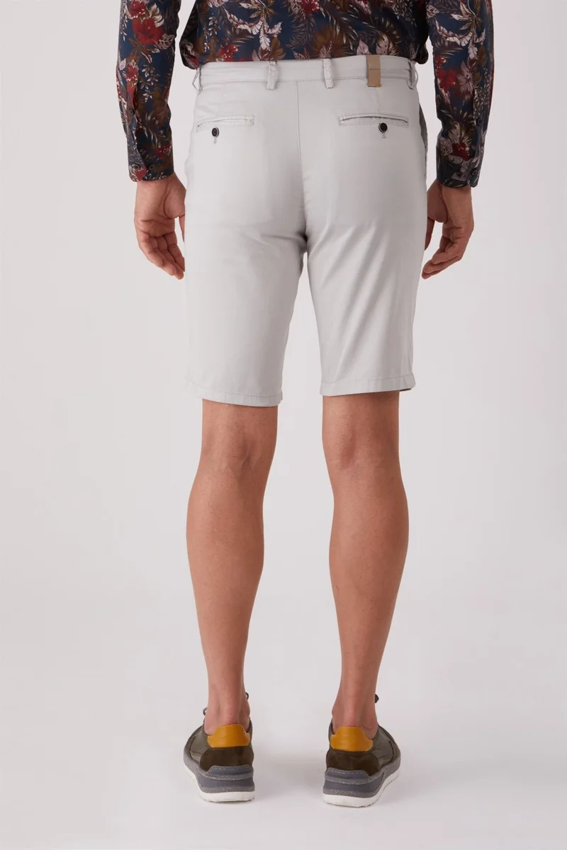 Dufy Light Gray Men's Regular Fit Short
