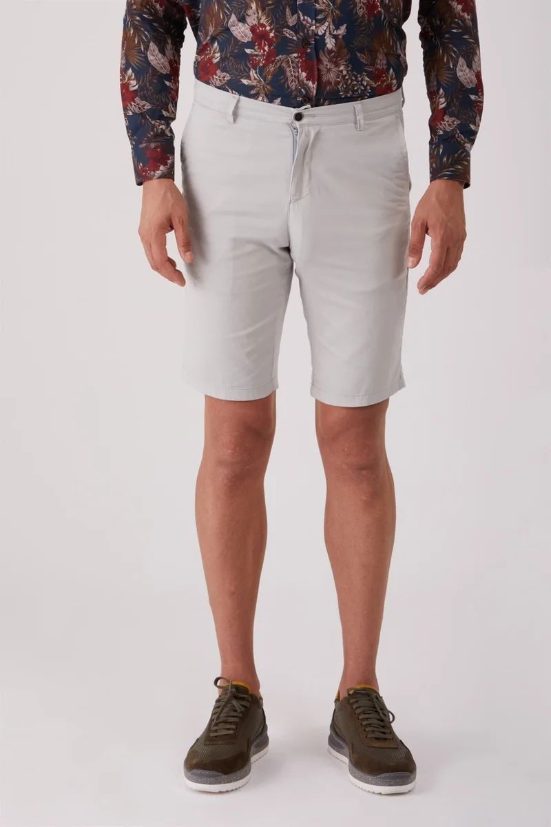 Dufy Light Gray Men's Regular Fit Short