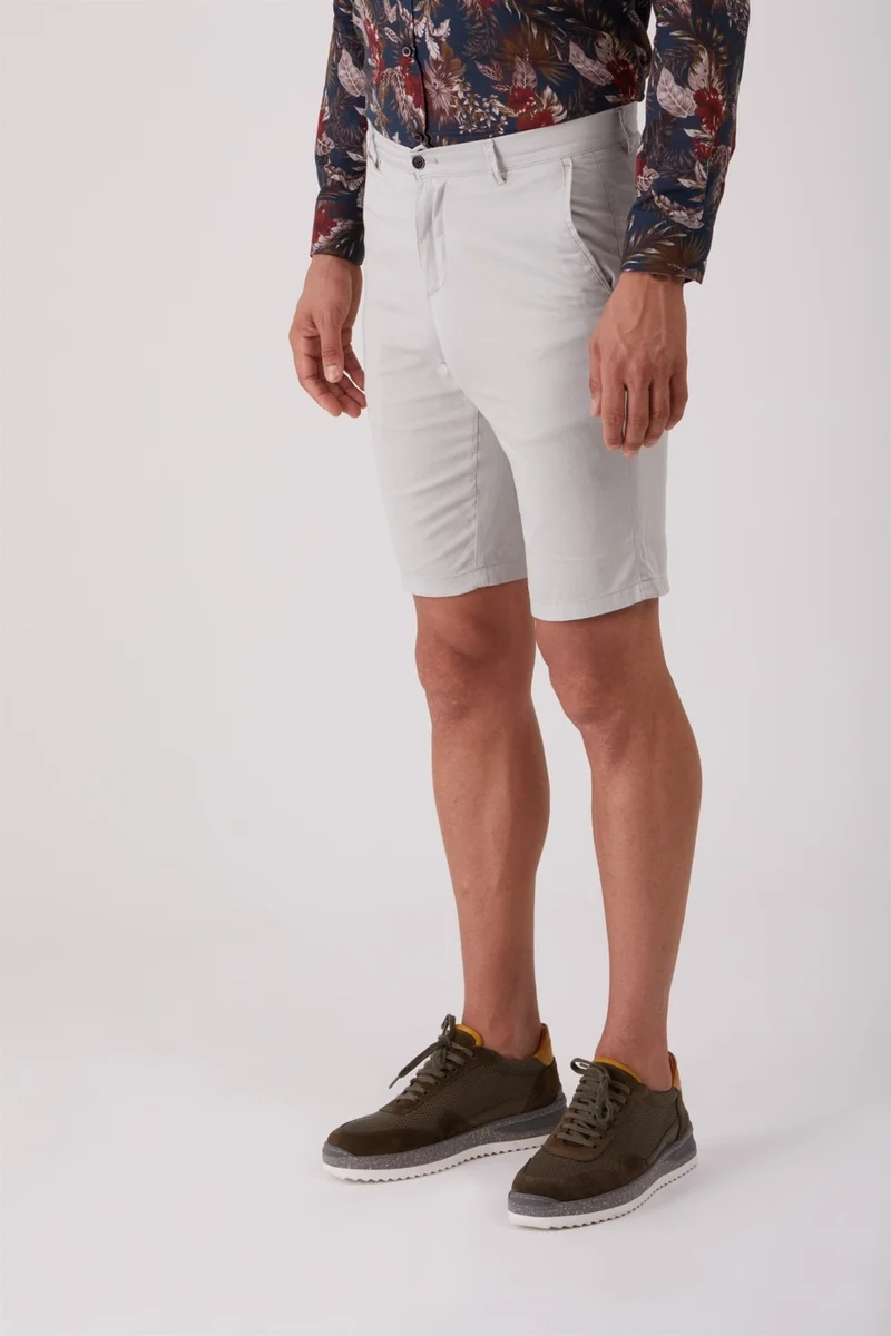 Dufy Light Gray Men's Regular Fit Short