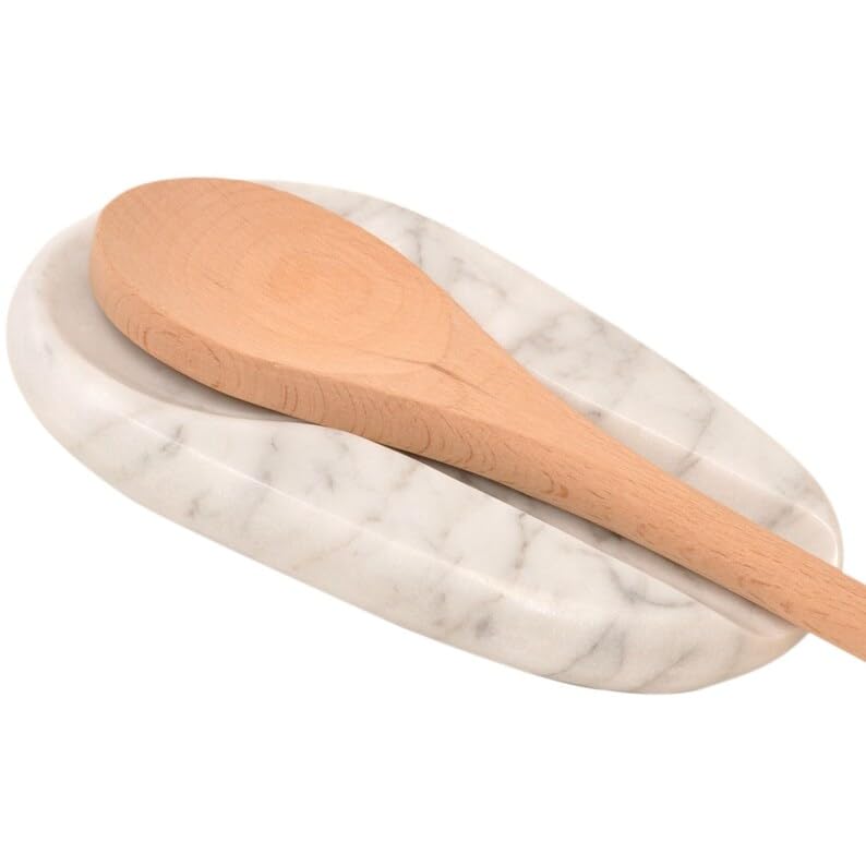MBSC MBSC Exquisite Marble Spoon RestHolder for Kitchen Dining Table Stylish Functional Spoon Holder Utensil Rest Kitchen Tool  - Image 1