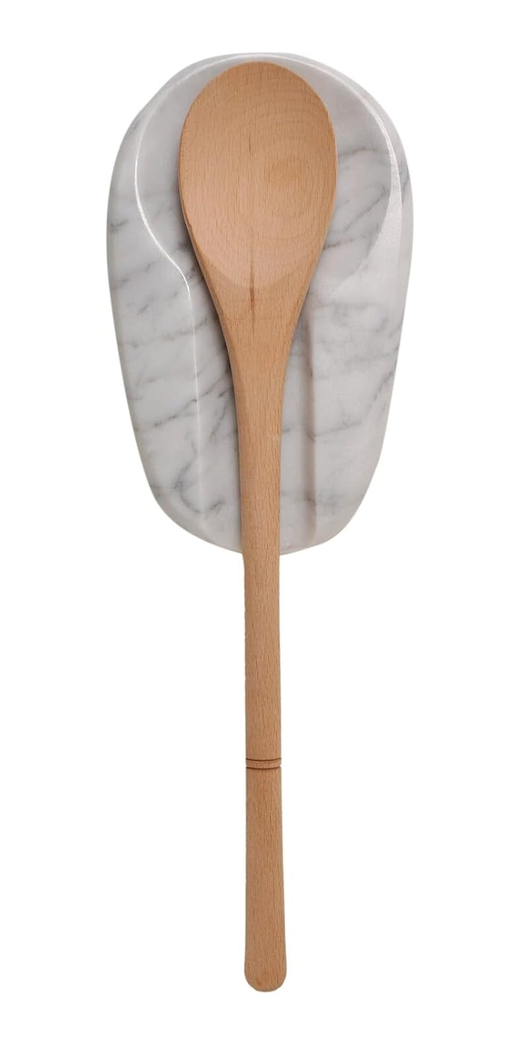 MBSC MBSC Exquisite Marble Spoon RestHolder for Kitchen Dining Table Stylish Functional Spoon Holder Utensil Rest Kitchen Tool  - Image 4