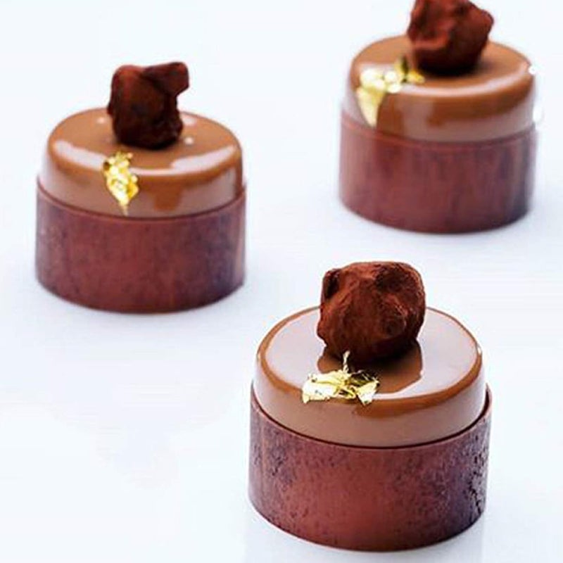 OCPO Kitchen قوالب سيليكون أسطوانية طويلة من OCPO KITCHEN لخبز كيك الموس ثلاثي الأبعاد، قالب خبز سيليكون للكيك، البراوني، قالب حلوى فرنسية للمعجنات، الآيس كريم، تزيين الكيك، شكل أسطواني طويل (8 تجاويف) - Image 3
