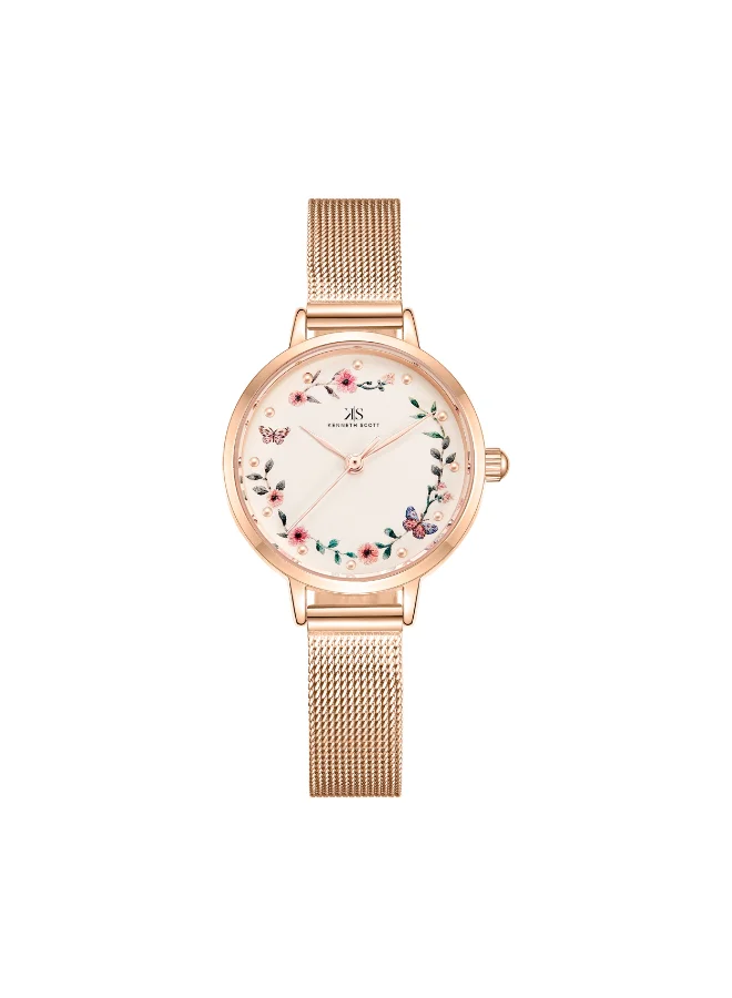 KENNETH SCOTT Women's Stainless Steel Analog Watch K23512-RMKF - 28 mm