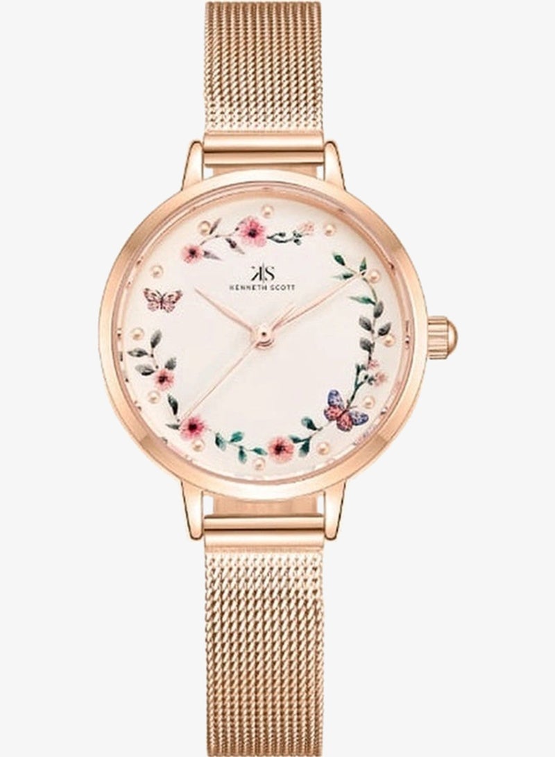 KENNETH SCOTT Women's Stainless Steel Analog Watch K23512-RMKF - 28 mm - Image 1