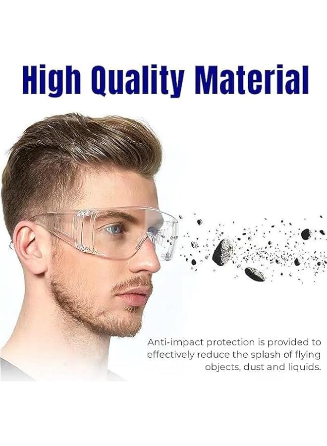 HOOKOR 3 Pcs Anti Fog Clear Safety Goggles, Anti Dust Impact,Scratch Resistant Splash Proof Chemical Clear Lens Wrap Around, Eye Protection for Nurses Workers Architect - Image 3