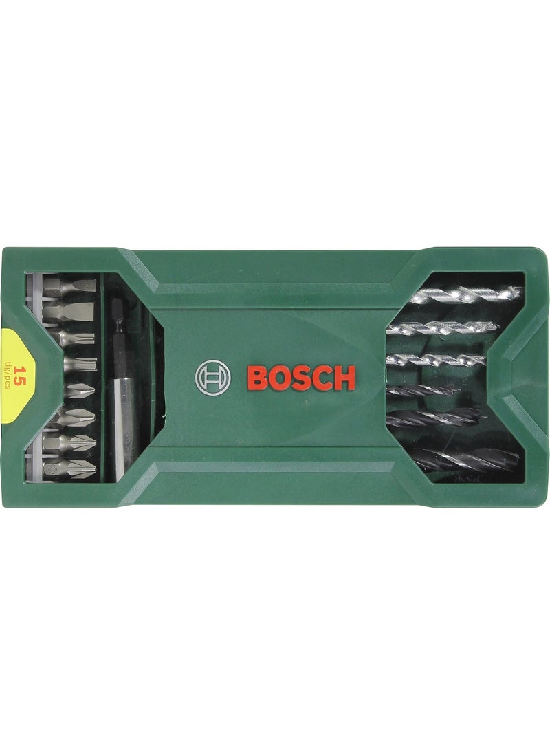 BOSCH - 15 Piece Drill Bit Set and Driver Bit Set 2607019579 - Image 1