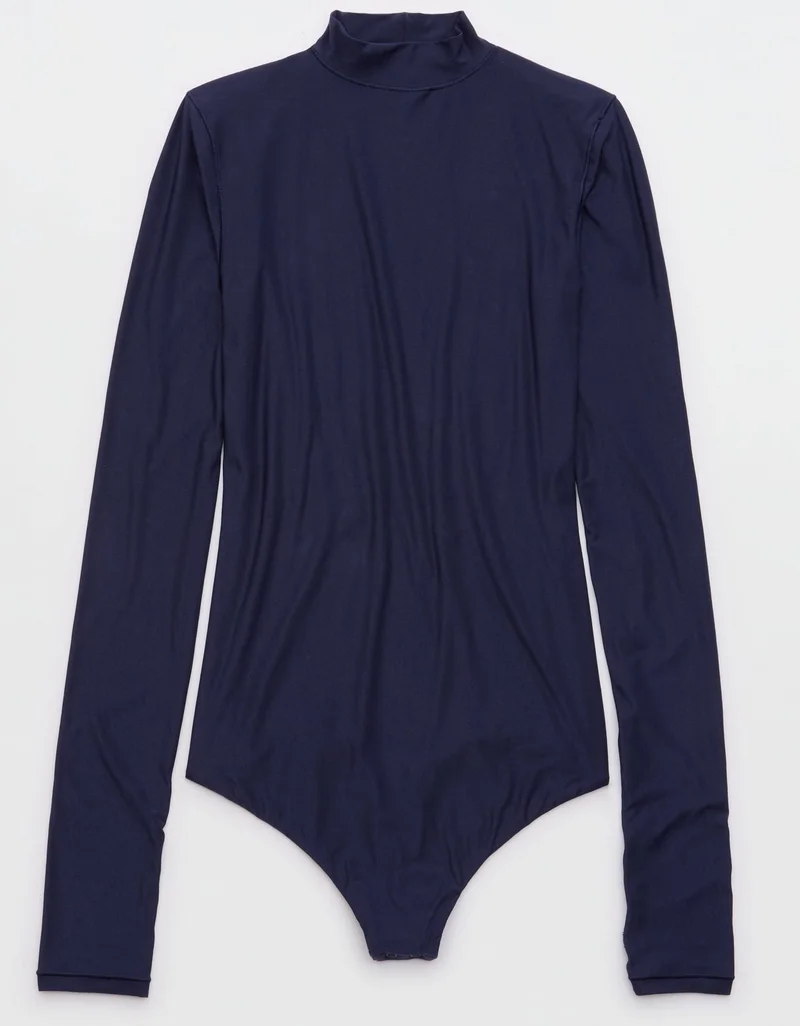 Aerie  Aerie SMOOTHEZ Long Sleeve Mock Neck Bodysuit for Women | Best Price UAE