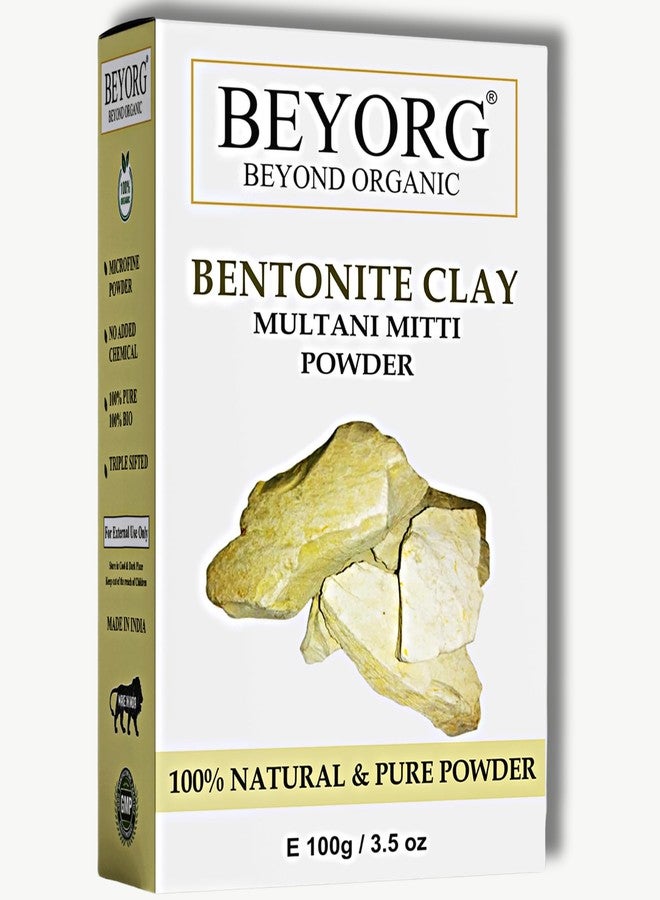 BEYORG Natural Multani mitti powder, Fuller's Earth, Bentonite Clay, Herbal Earth Clay - The Natural Wash De-Tan Face Pack - Image 1