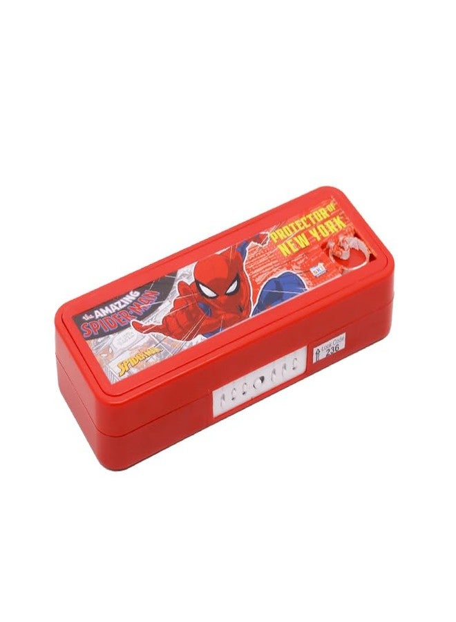 SKi Homeware Plastic Puzzle Pencil Box With Number Lock And Game, Perfect For School Children, An Ideal Gift Kids - Spiderman, Multicolor - Image 1