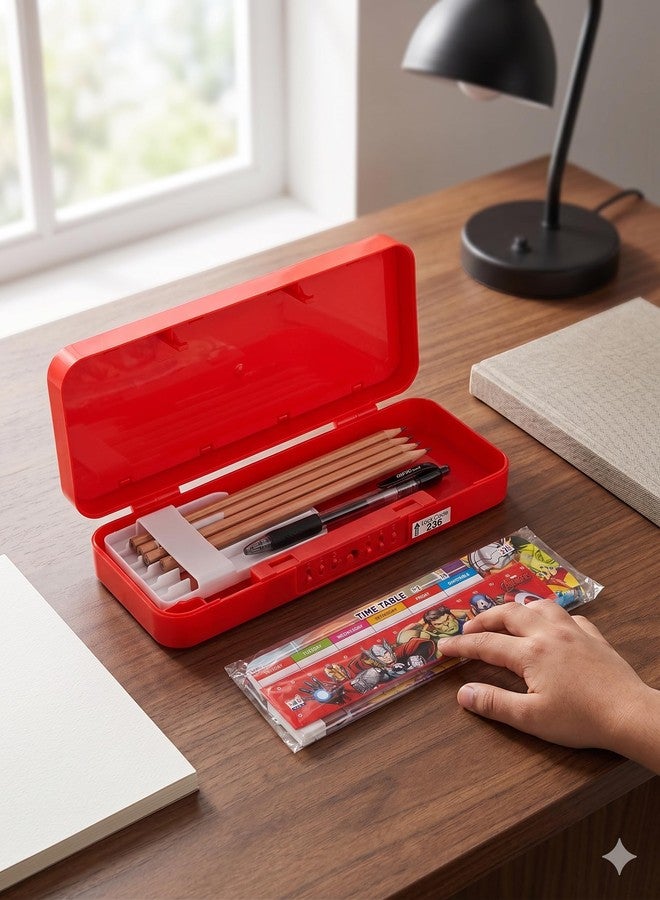 SKi Homeware Plastic Puzzle Pencil Box With Number Lock And Game, Perfect For School Children, An Ideal Gift Kids - Spiderman, Multicolor - Image 3