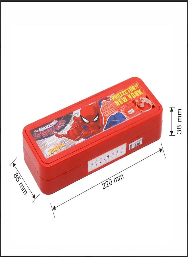 SKi Homeware Plastic Puzzle Pencil Box With Number Lock And Game, Perfect For School Children, An Ideal Gift Kids - Spiderman, Multicolor - Image 5