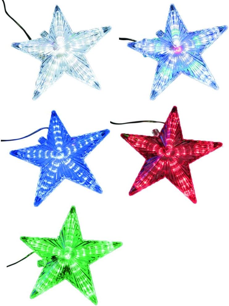 كلاراكو زينة شجرة عيد الميلاد من كلاركو على شكل نجمة، إضاءة LED لتزيين شجرة عيد الميلاد على شكل نجمة لتزيين حفلات المنزل (قابس أمريكي) - Image 4