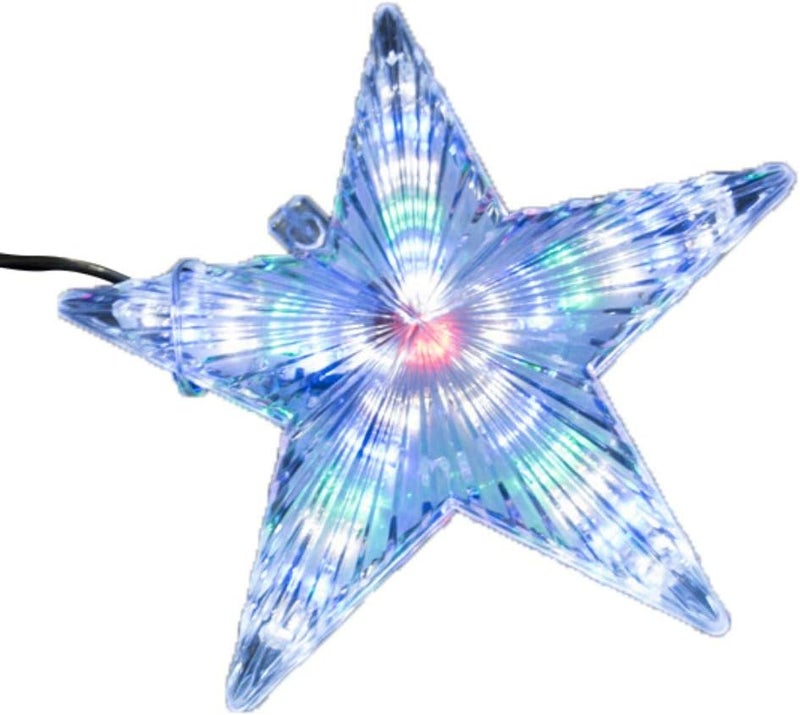 كلاراكو زينة شجرة عيد الميلاد من كلاركو على شكل نجمة، إضاءة LED لتزيين شجرة عيد الميلاد على شكل نجمة لتزيين حفلات المنزل (قابس أمريكي) - Image 1