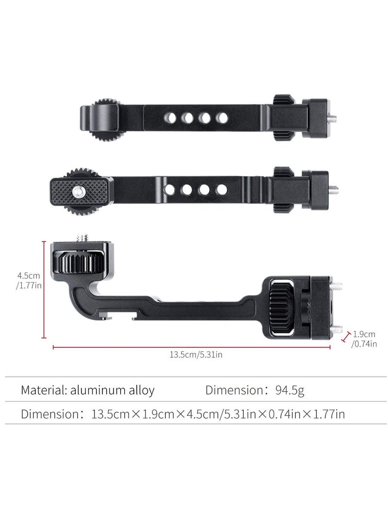 KASTWAVE Gimbal Monitor Mount for DJI Ronin S/SC, 360° Swivel Extension Bracket with 1/4 Thread Cold Shoe, Gimbal Stabilizer Extension Arm  - Image 5