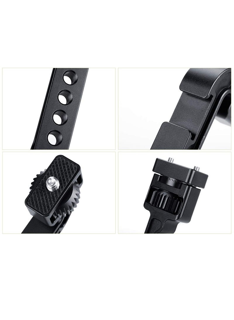 KASTWAVE Gimbal Monitor Mount for DJI Ronin S/SC, 360° Swivel Extension Bracket with 1/4 Thread Cold Shoe, Gimbal Stabilizer Extension Arm  - Image 2