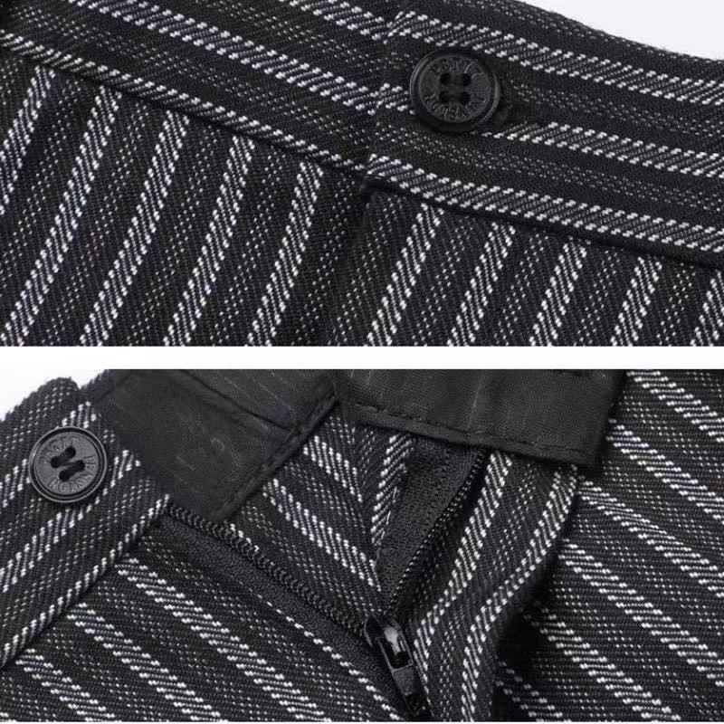 Overalls El Restaurant Striped Chef Work Pants Elastic Band Elastic Overalls Overalls - Image 3