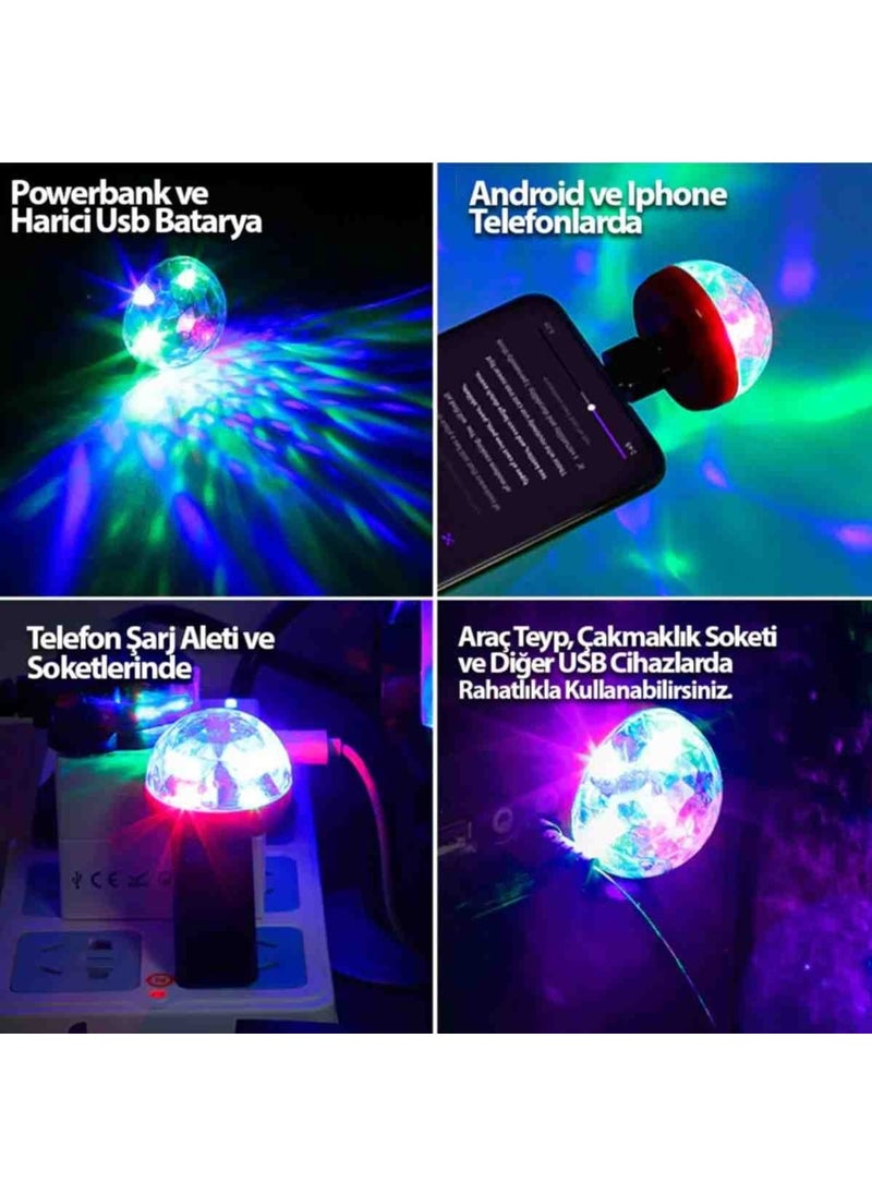 Zoli Mini USB Input LED Sound Sensitive Colorful Disco Ball Effect Lamp  - Image 2