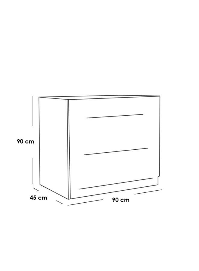ريترو RA049 وحدة أدراج 90×90×45سم - أبيض - Image 2
