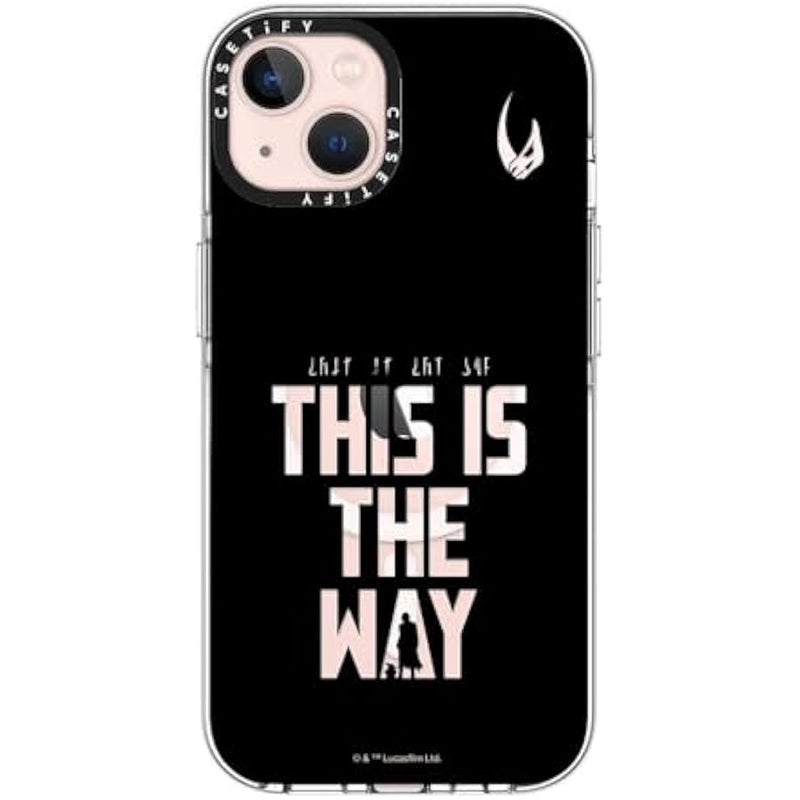 Casetify Clear iPhone 13 Case 【Mandalorian Co-Lab/Not Yellowing / 6.6ft Drop Protection/Compatible with Magsafe】 - This is The Way - Black - Clear - Image 1