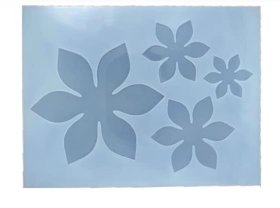 Ditya Crafts 3D Flower 4 in 1 Resin MoldSilicone Molds for Resin CastingSilicone Agate Flower Molds for Making Resin GeodeAgate Slice CoastersCup MatsHome Decoration - Image 1