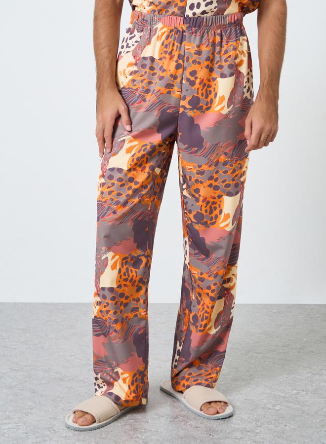 Styli Men Abstract Print Relaxed Fit Shirt and Pyjama Set - Image 4