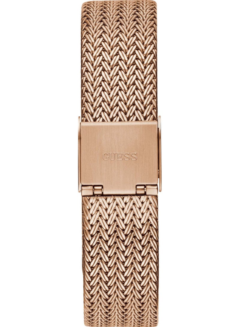 GUESS ساعة جيس النسائية ذات هيكل ذهبي اللون كوارتز GW0402L3 - Image 5