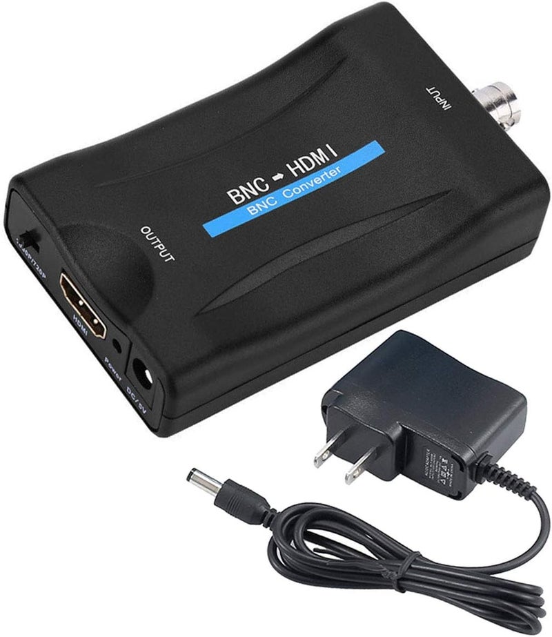 AoeSpy BNC to HDMI Converter Adapter Female CVBS BNC HDMI Coax Connector Coaxial Composite Analog Video Audio Input 1080P Output HDCP Hook Security Camera DVRs Surveillance CVR AC1420 CCTV for Monitor HD TV - Image 1