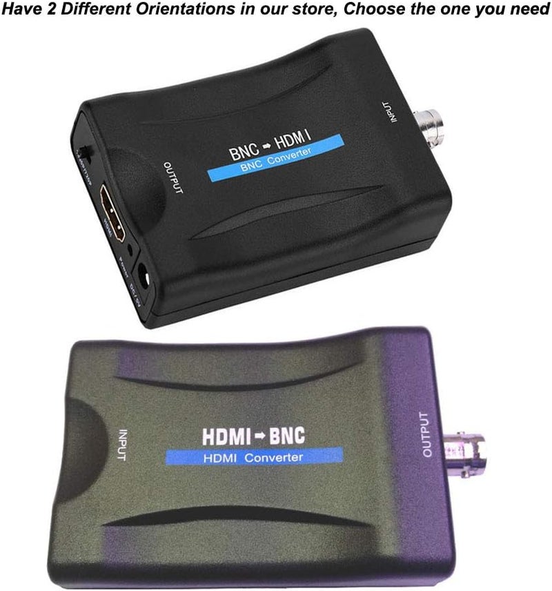 AoeSpy BNC to HDMI Converter Adapter Female CVBS BNC HDMI Coax Connector Coaxial Composite Analog Video Audio Input 1080P Output HDCP Hook Security Camera DVRs Surveillance CVR AC1420 CCTV for Monitor HD TV - Image 2