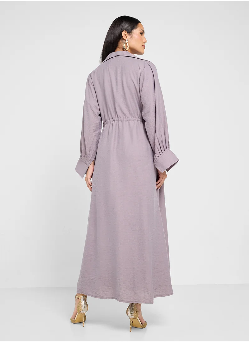 hayas closet Button Down Shirt & High Waist Pants