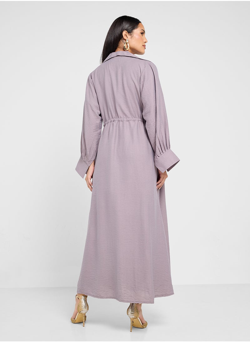 hayas closet Button Down Shirt & High Waist Pants  - Image 2