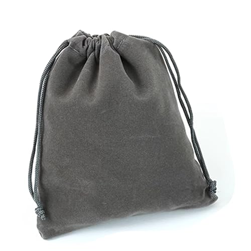 Aestivate 8 Pack Large Velvet Drawstring Pouch, Velvet Bag 8×10 Inch Storage Bag Cosmetics Pouches Dust Bag 8 Pieces(Dark Grey) - Image 3