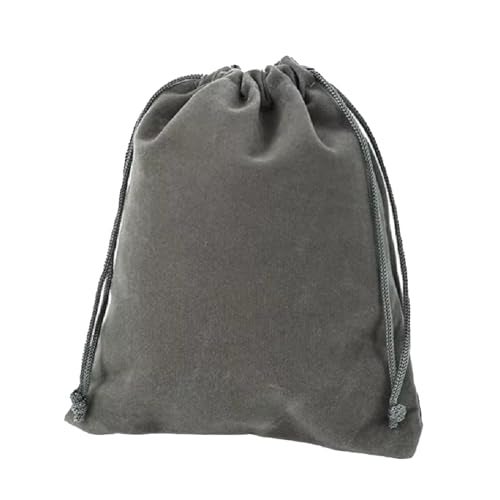 Aestivate 8 Pack Large Velvet Drawstring Pouch, Velvet Bag 8×10 Inch Storage Bag Cosmetics Pouches Dust Bag 8 Pieces(Dark Grey) - Image 1