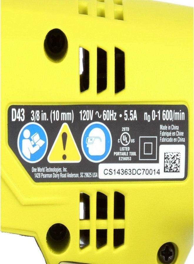 ريوبي مثقاب ريوبي ZRD43K متغير السرعة، 5.5 أمبير، 3/8 بوصة (مُجدَّد) - Image 5