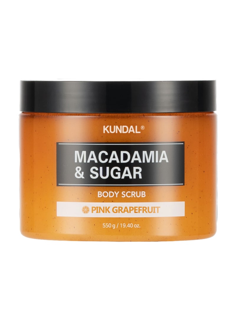 KUNDAL MACADAMIA & SUGAR BODY SCRUB 550G - PINK GRAPEFRUIT - Image 1