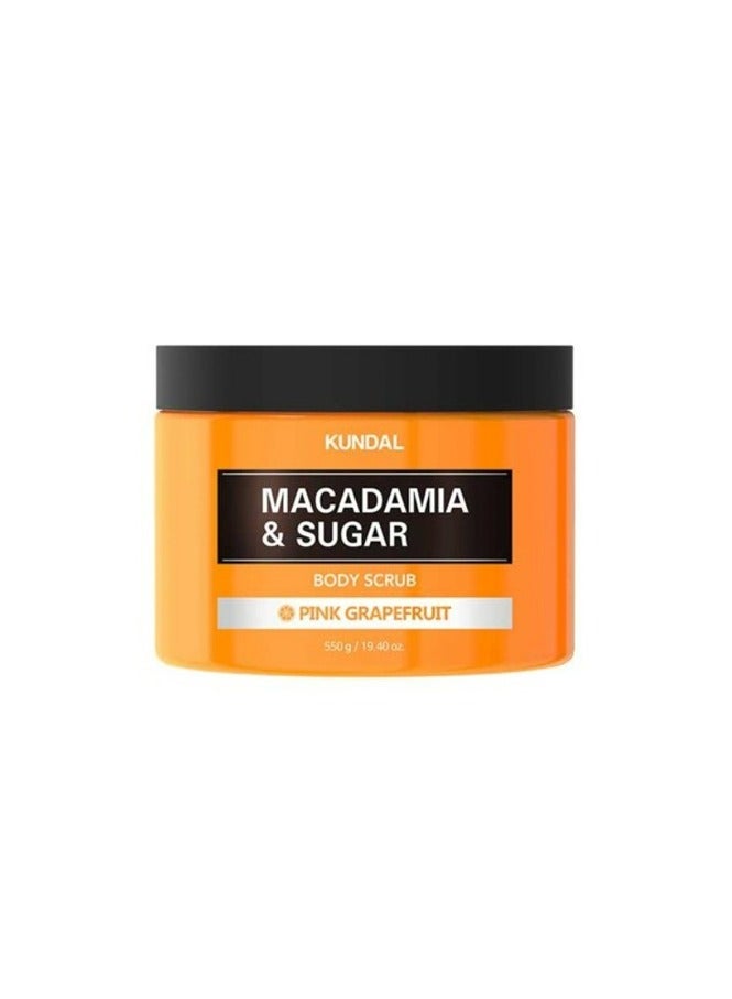 KUNDAL MACADAMIA & SUGAR BODY SCRUB 550G - PINK GRAPEFRUIT - Image 2