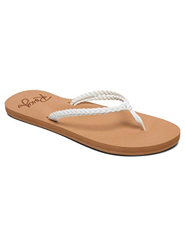 Roxy Women's Costas Sandal Flip Flop, White, 10 - Image 1