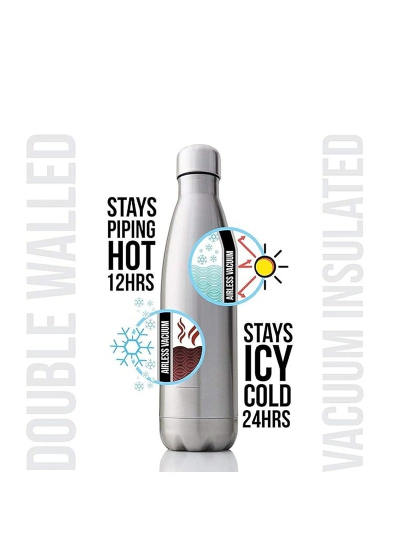 Cool Baby - COOLBABY 25oz/750ML Stainless Steel Water Bottle Double Walled Sports Vacuum Insulated Cola Shape Travel Thermal Flask BPA Free - Image 1
