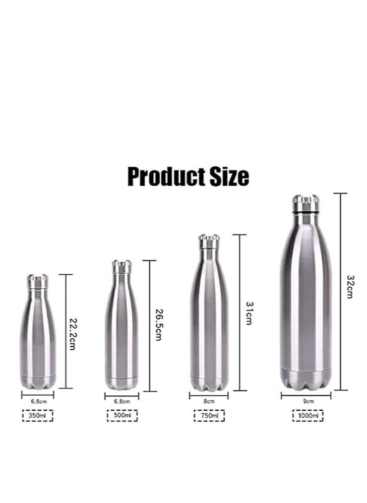 Cool Baby - COOLBABY 25oz/750ML Stainless Steel Water Bottle Double Walled Sports Vacuum Insulated Cola Shape Travel Thermal Flask BPA Free - Image 1