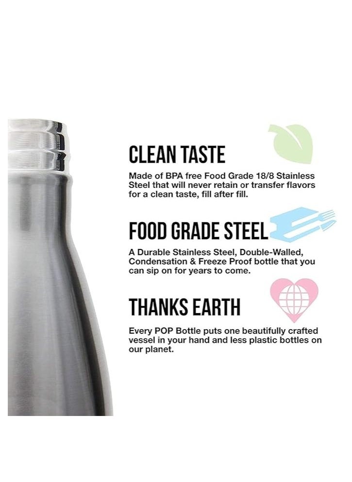 Cool Baby - COOLBABY 25oz/750ML Stainless Steel Water Bottle Double Walled Sports Vacuum Insulated Cola Shape Travel Thermal Flask BPA Free - Image 1