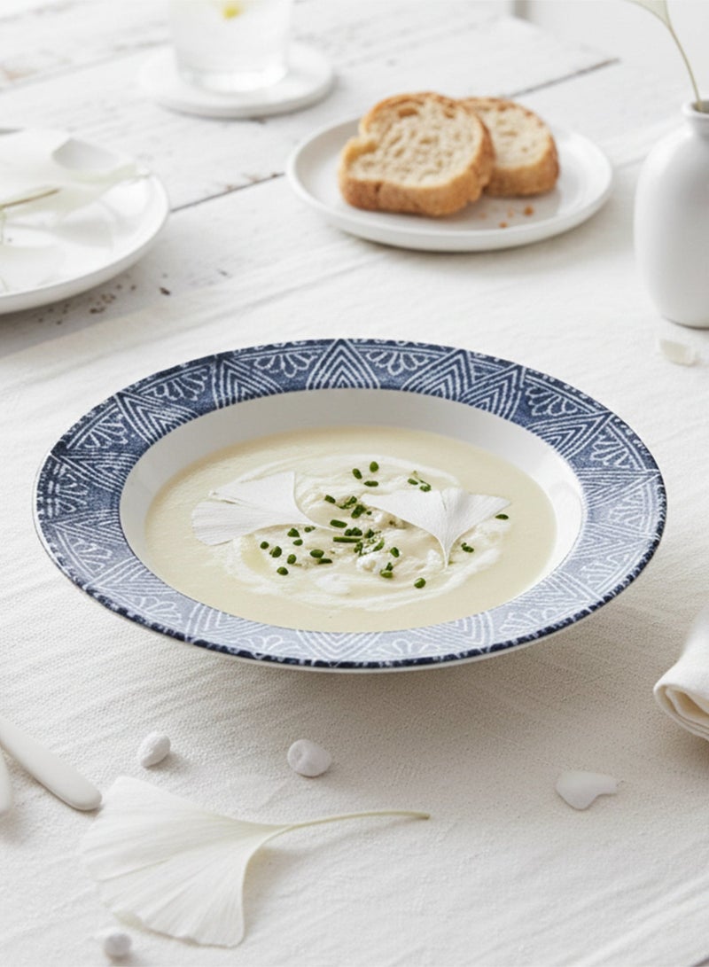 Edessa Ceramic Ginko 22Cm Round Soup Plate, (Set of 6) - Image 5