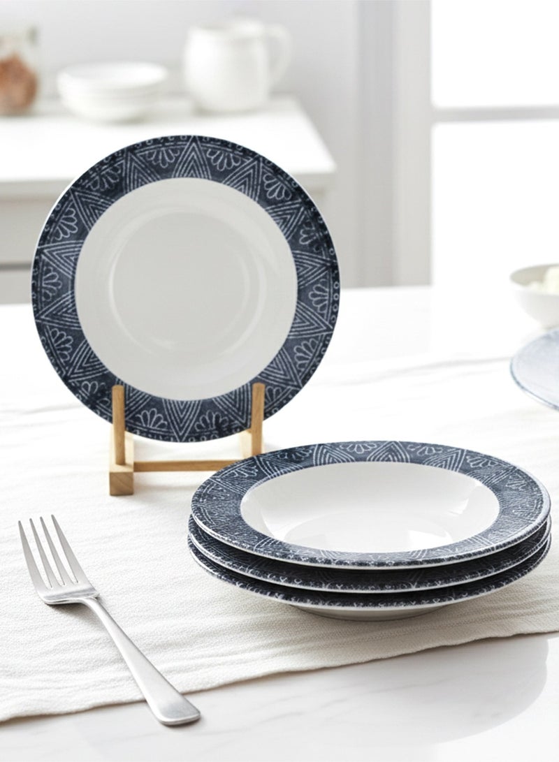 Edessa Ceramic Ginko 22Cm Round Soup Plate, (Set of 6) - Image 4