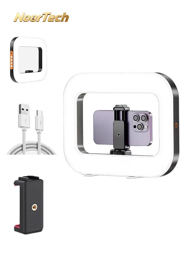 NoorTech Video Rig with Ring Light – Handheld Stabilizer for Multi-Platform Content Creation, Long-Lasting Power with Built-In 8000mAh Battery, Adjustable Ring Light for Makeup, Outdoor & Live Streaming - Image 1