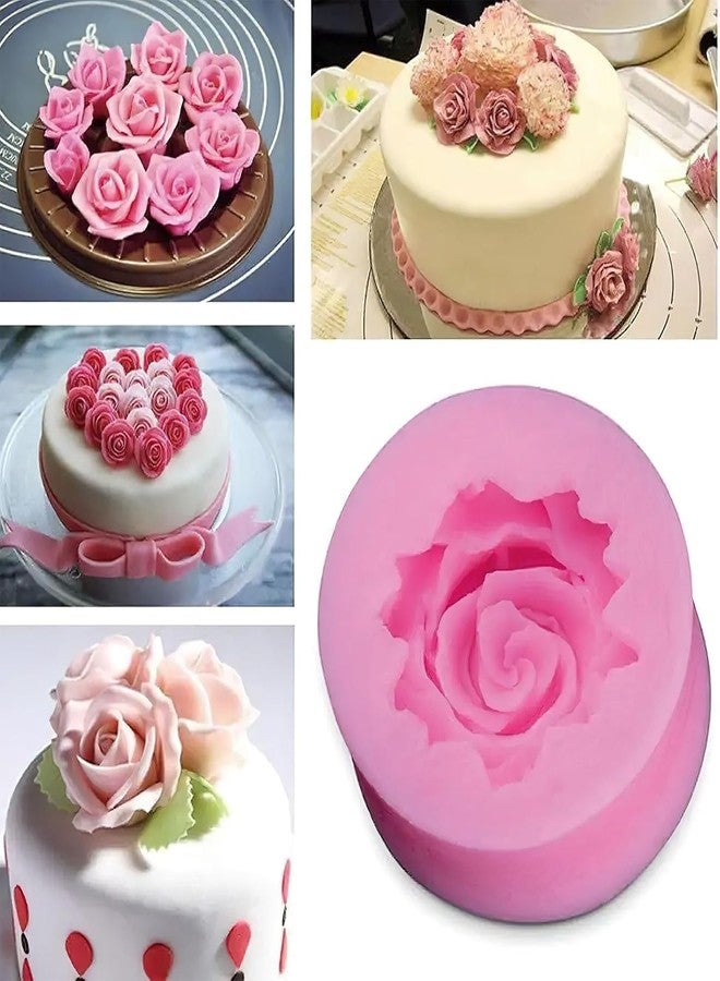 LEGACYCART Silicone Flower Molds Rose Daisy Sunflower Fondant Chocolate Moulds for Baking DIY Candy Cake Decoration Cupcake Topper Gumpaste Polymer Clay Crafting Projects Candle Wax Melts (Pack of 3) - Image 3
