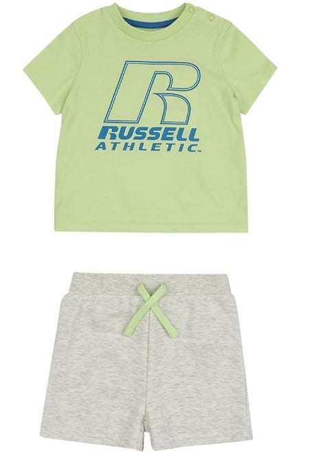 RUSSEL ATHLETICS Newborn RSL0436C46 Russell Athletic Baby And Toddler Logo T Shirt And Shorts Set 18M Multi