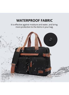 Arabest Laptop Bag Convertible Backpack Bussiness Office Briefcase Shoulder Bag Messenger Bag Computer and Tablet Carrying Case for Men and Women Work School Travel (Nylon Black)  - Image 5