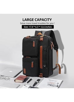 Arabest Laptop Bag Convertible Backpack Bussiness Office Briefcase Shoulder Bag Messenger Bag Computer and Tablet Carrying Case for Men and Women Work School Travel (Nylon Black)  - Image 2